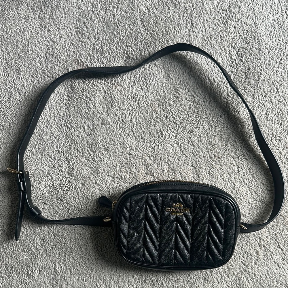 Coach Black Quilted Crossbody Bag